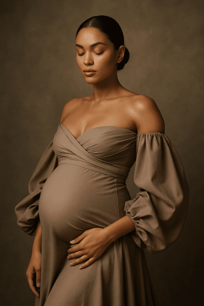 Luxury maternity portrait session in Hamilton by Temi Johnson Studios