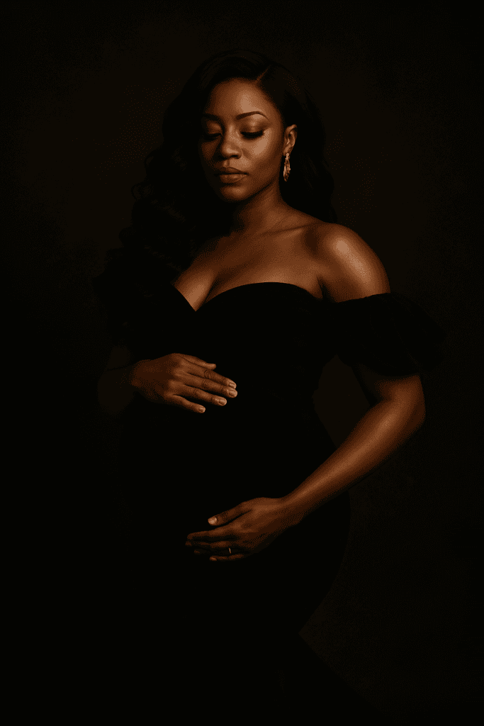 Luxury maternity portrait session in Hamilton by Temi Johnson Studios