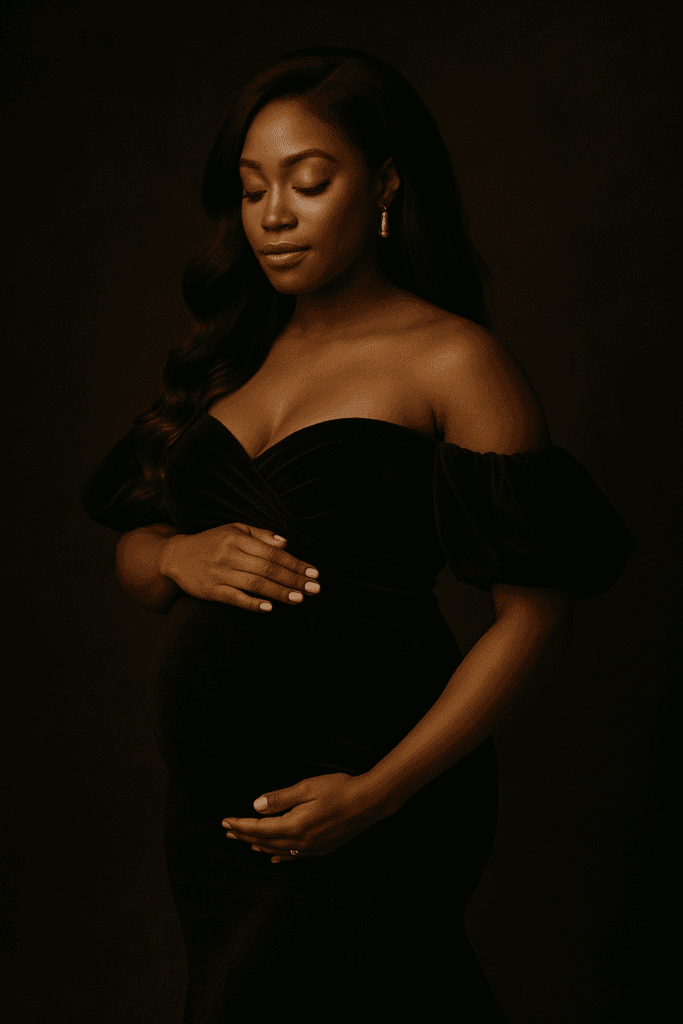 Luxury maternity portrait session in Hamilton by Temi Johnson Studios