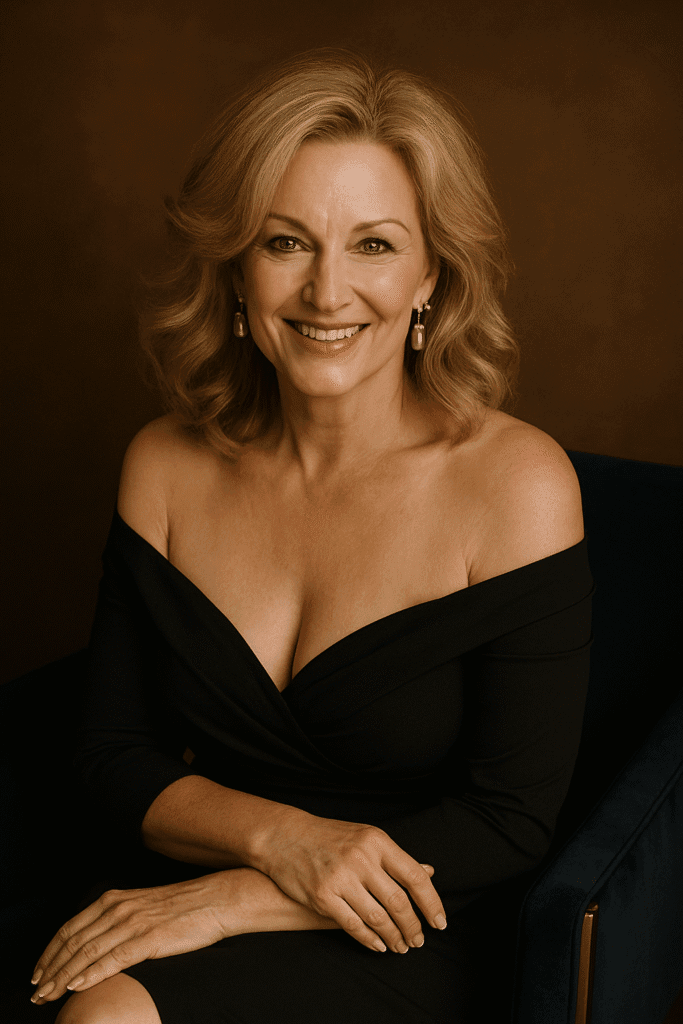 Empowerment photography session featuring a woman in soft glam styling, posed with elegance and purpose