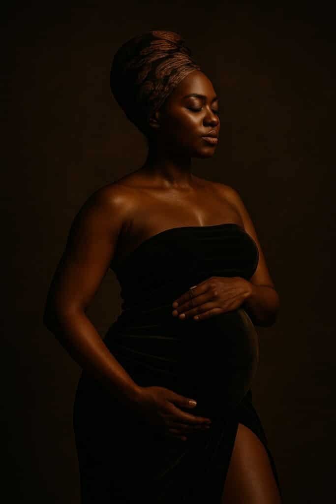 Luxury maternity portrait Hamilton fine art photography