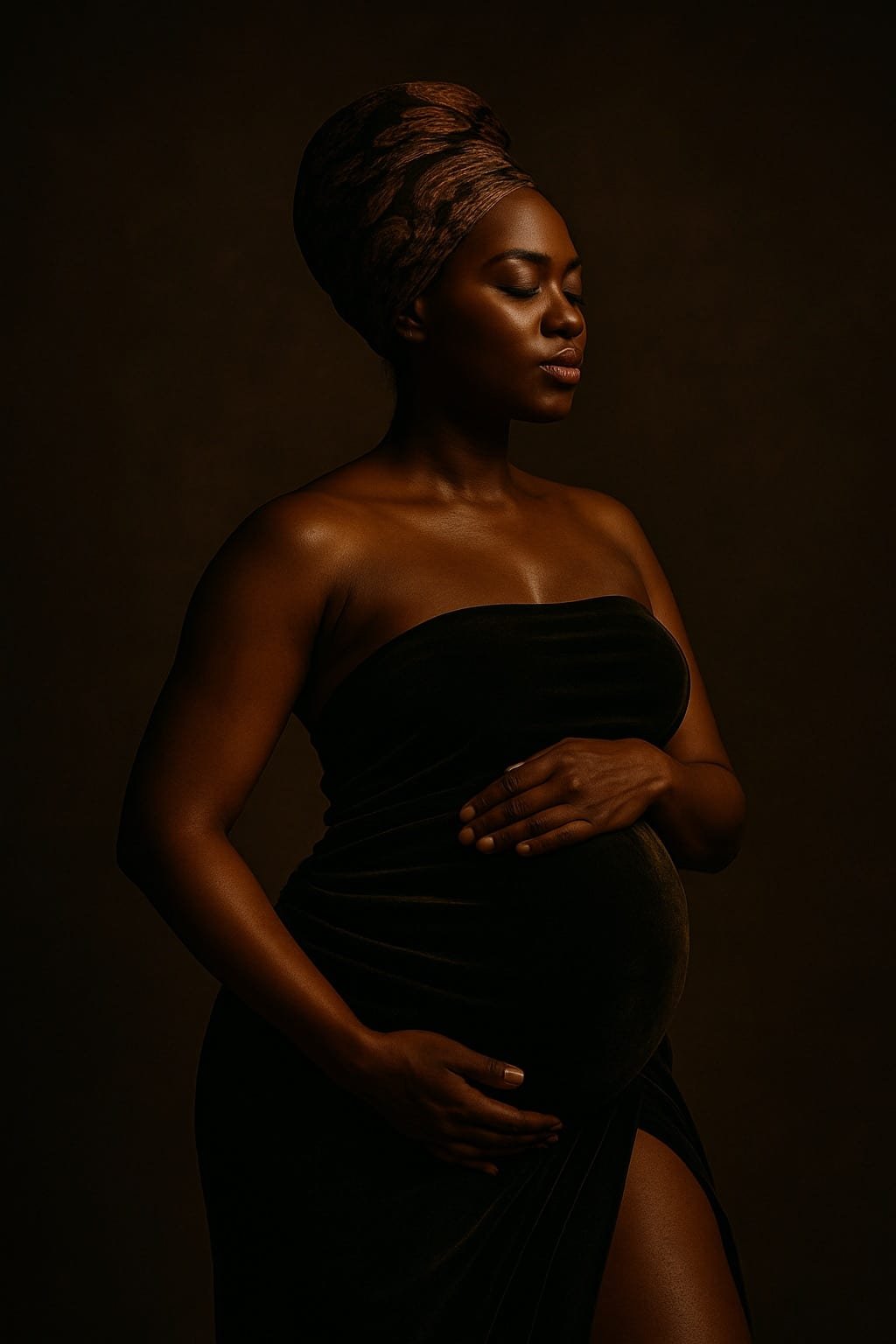 Luxury maternity portrait Hamilton fine art photography
